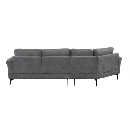 111 3 Seater Sofa Couch, Chenille Curved Sofa Couch with 2 Printed Pillows Modern Upholstered Sofa for Living Room