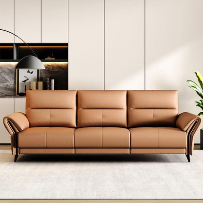 112.5'' Vegan Leather Power Reclining Sofa with USB Charging Port