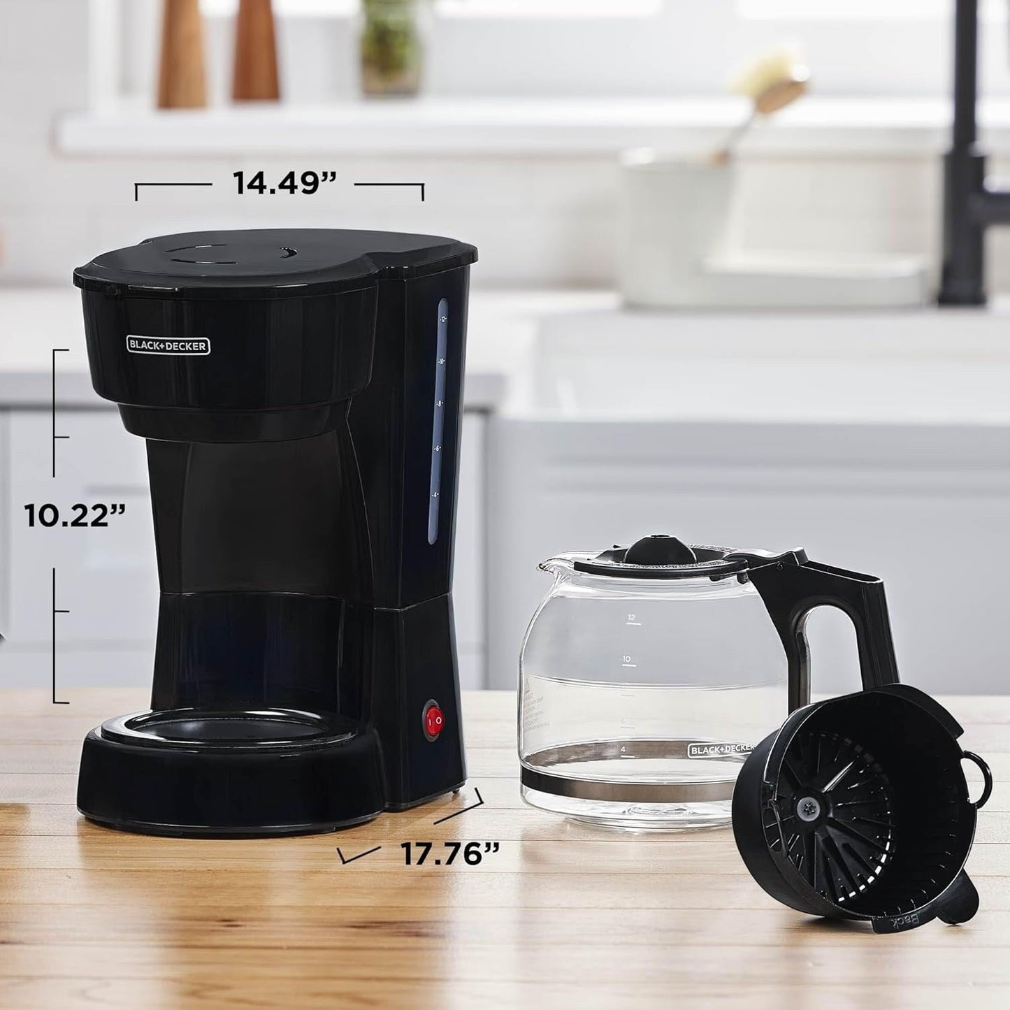 12-Tassen-Kaffeemaschine, Vortex-Technologie, tropffreie Karaffe
