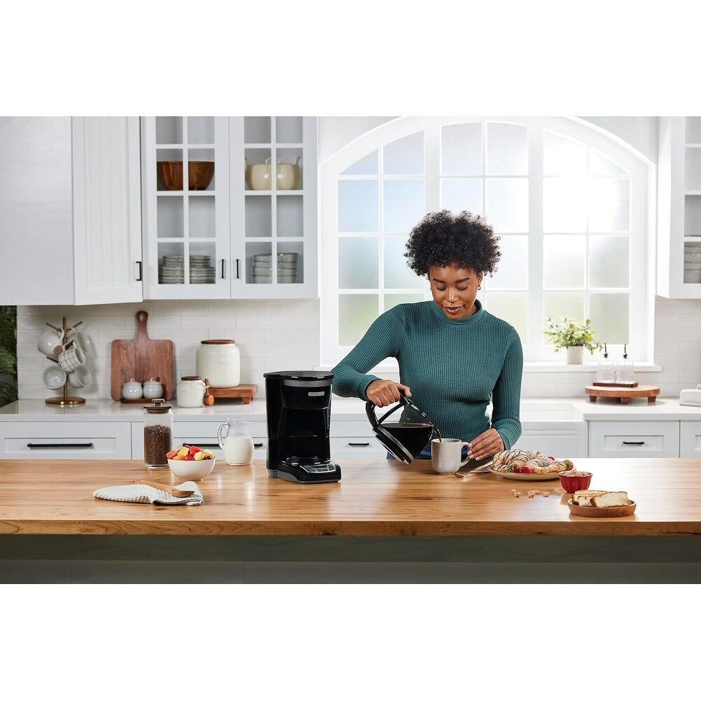 Digitale Kaffeemaschine für 12 Tassen, programmierbar, waschbarer Filter, Sneak-A-Cup, automatisches Brühen, Warmhalteplatte, schwarz