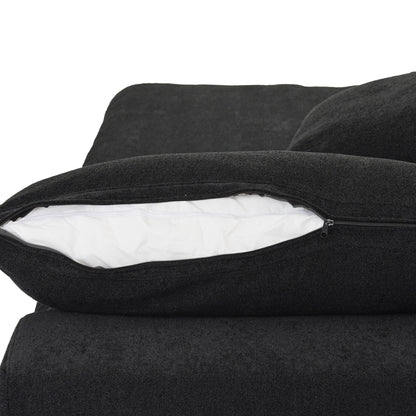 120 L-shaped Modern Sectional Sofa Linen Modular Sofa Couch with Storage Ottoman