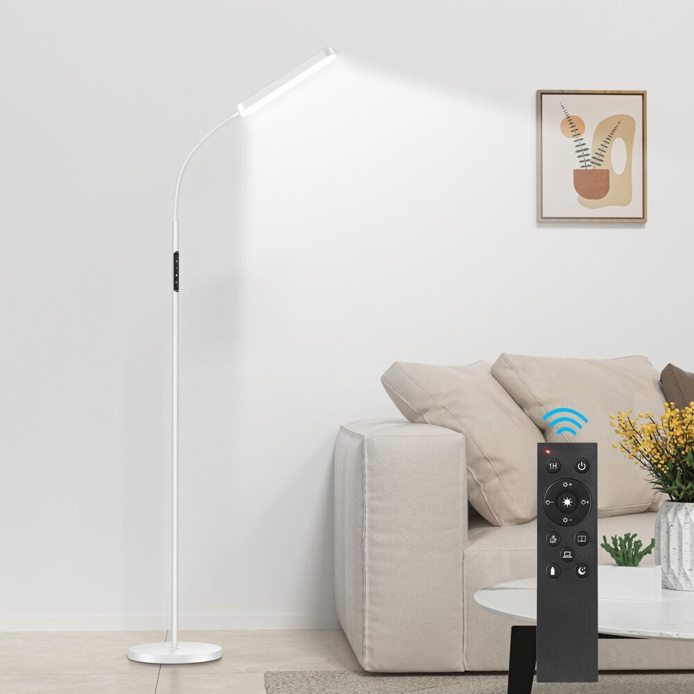 12 W dimmbare LED-Stehlampe zum Arbeiten/Lesen mit Fernbedienung und Touch-Steuerung – N/A