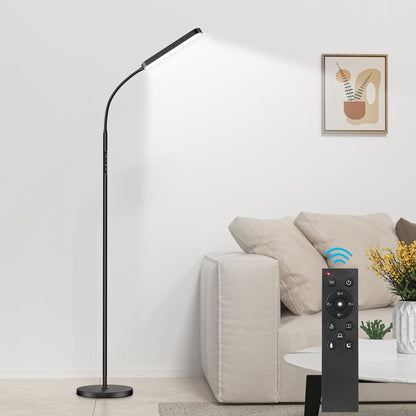 12 W dimmbare LED-Stehlampe zum Arbeiten/Lesen mit Fernbedienung und Touch-Steuerung – N/A