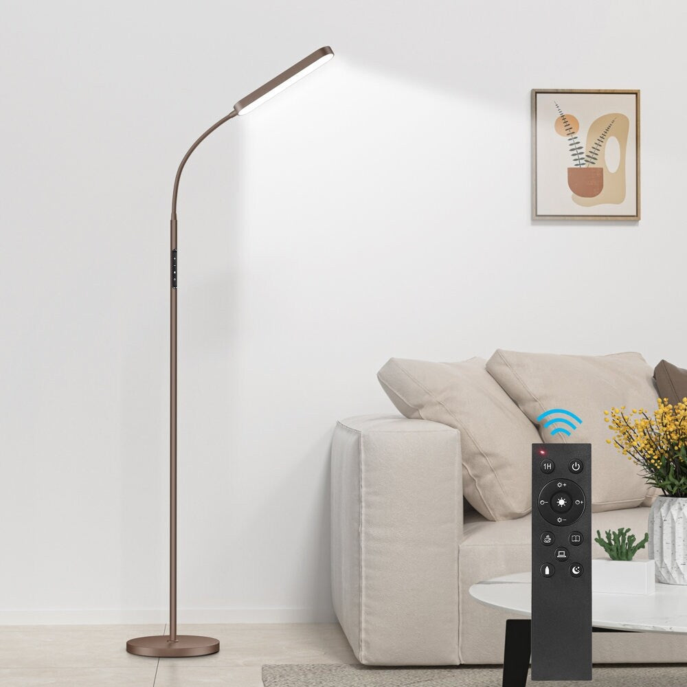 12 W dimmbare LED-Stehlampe zum Arbeiten/Lesen mit Fernbedienung und Touch-Steuerung – N/A