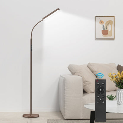 12 W dimmbare LED-Stehlampe zum Arbeiten/Lesen mit Fernbedienung und Touch-Steuerung – N/A