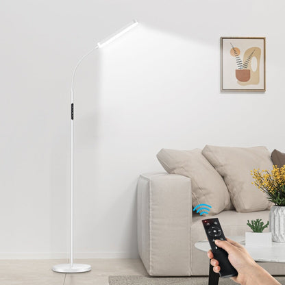 12 W dimmbare LED-Stehlampe zum Arbeiten/Lesen mit Fernbedienung und Touch-Steuerung – N/A