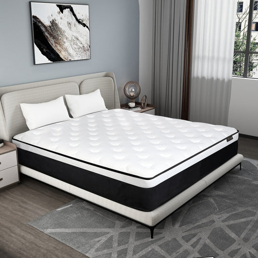 12 Mittelgroße Memory Foam Hybridmatratze in einer Box