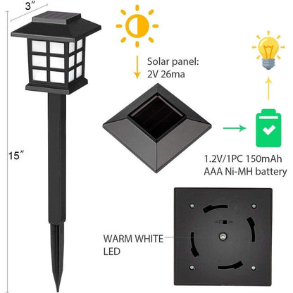 12 stücke Garten Wasserdichte Outdoor Solar Lichter für Hof, Landschaft, Terrasse