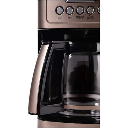 14-Tassen-Kaffeevollautomat, Glaskaraffe, Brühstärkeregelung, 1-4 Tassen-Einstellung, Edelstahl, Umbra