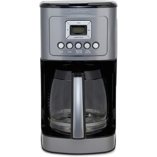 Automatische Kaffeemaschine für 14 Tassen, Glaskaraffe, Brühstärkeregelung, Edelstahl in Rotguss
