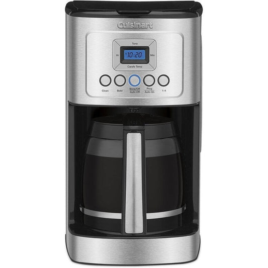 14-Tassen-Kaffeemaschine aus Edelstahl, Glaskaraffe, vollautomatisch, Brühstärkenregelung