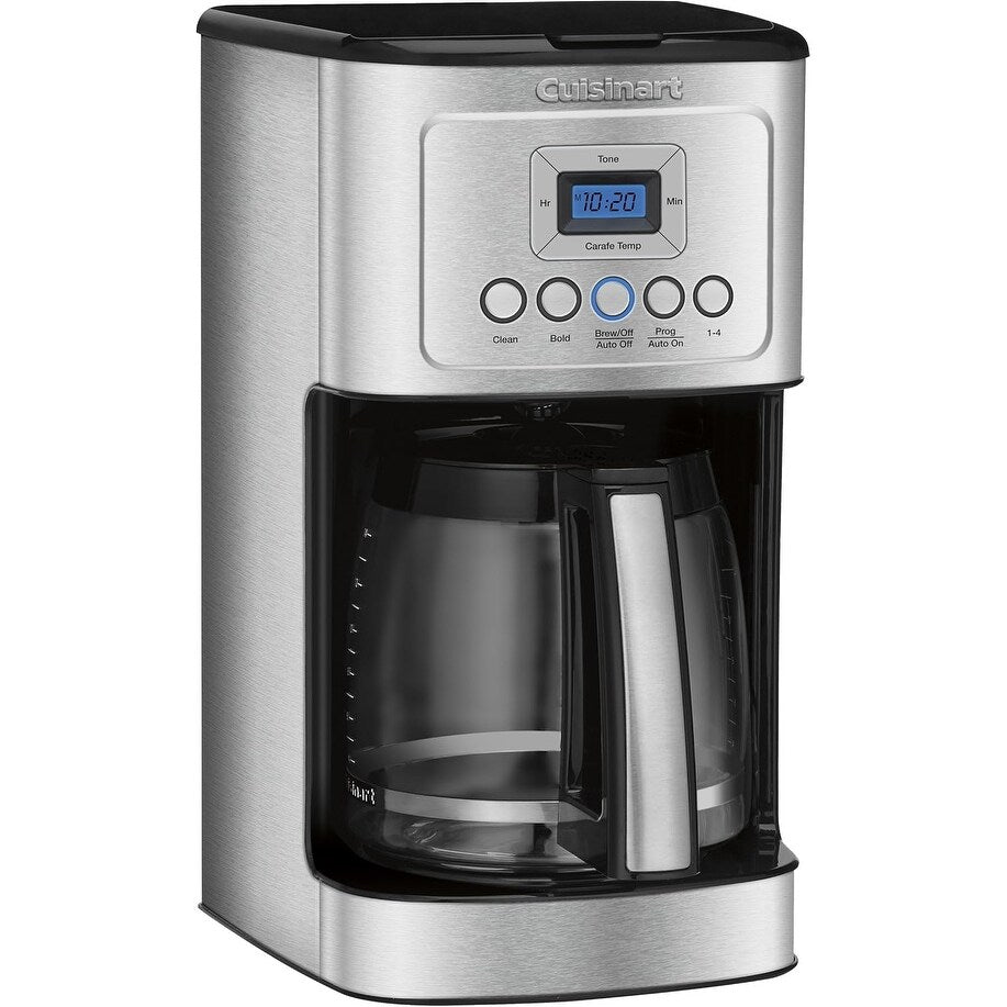 14-Tassen-Kaffeemaschine aus Edelstahl, Glaskaraffe, vollautomatisch, Brühstärkenregelung