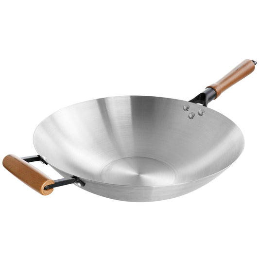 14 Zoll Edelstahl-Wok