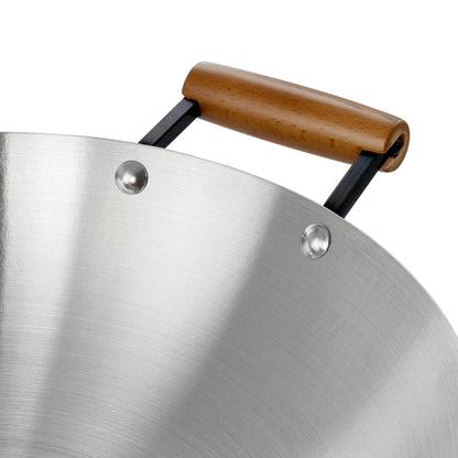 14 Zoll Edelstahl-Wok