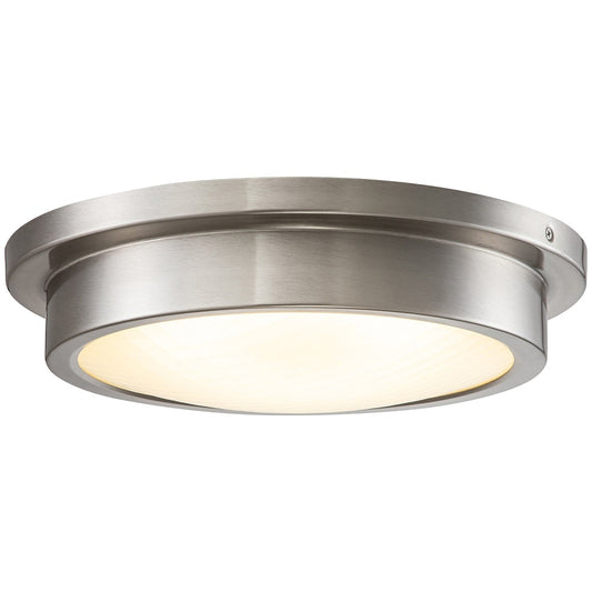 14 Zoll, gebürstetes Nickel, 30 W, 3000 K, LED-Deckenleuchte mit gestreiftem Glasschirm – gebürstetes Nickel
