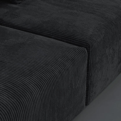142 Contemporary Corduroy Sectional Sofa Classic Deep Couch