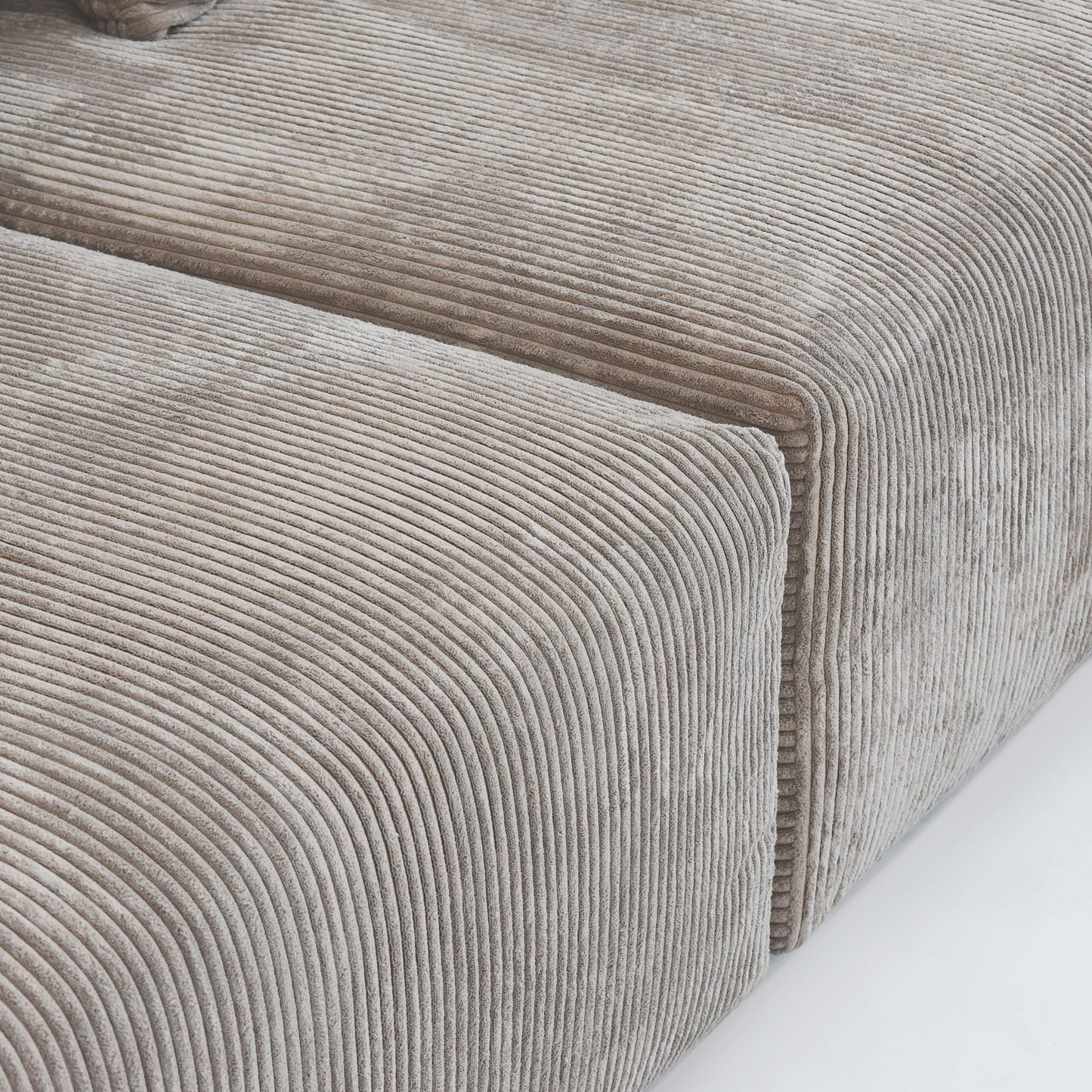 142 Contemporary Corduroy Sectional Sofa Classic Deep Couch