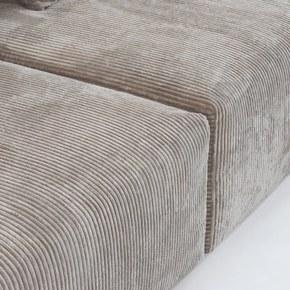 142 Contemporary Corduroy Sectional Sofa Classic Deep Couch