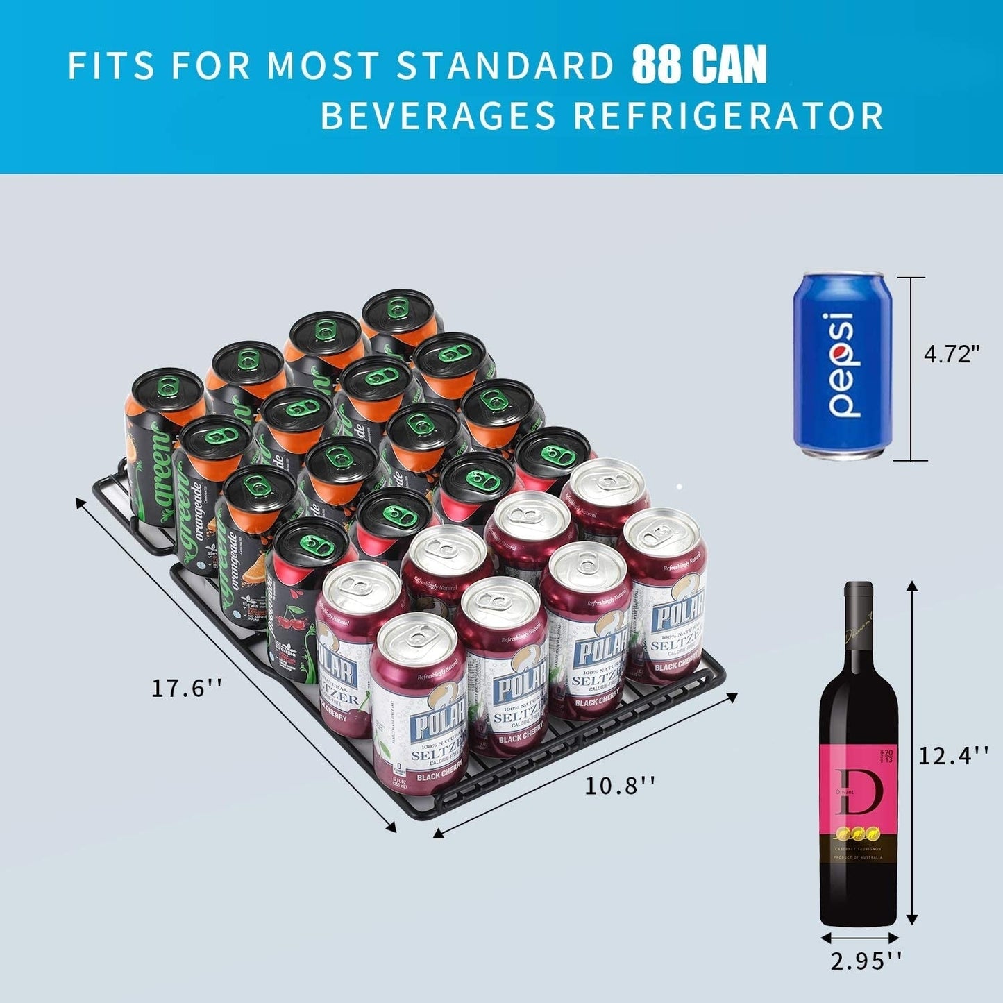 15 Zoll Getränkekühlschrank – 22,76 T x 14,96 B x 34,25 H