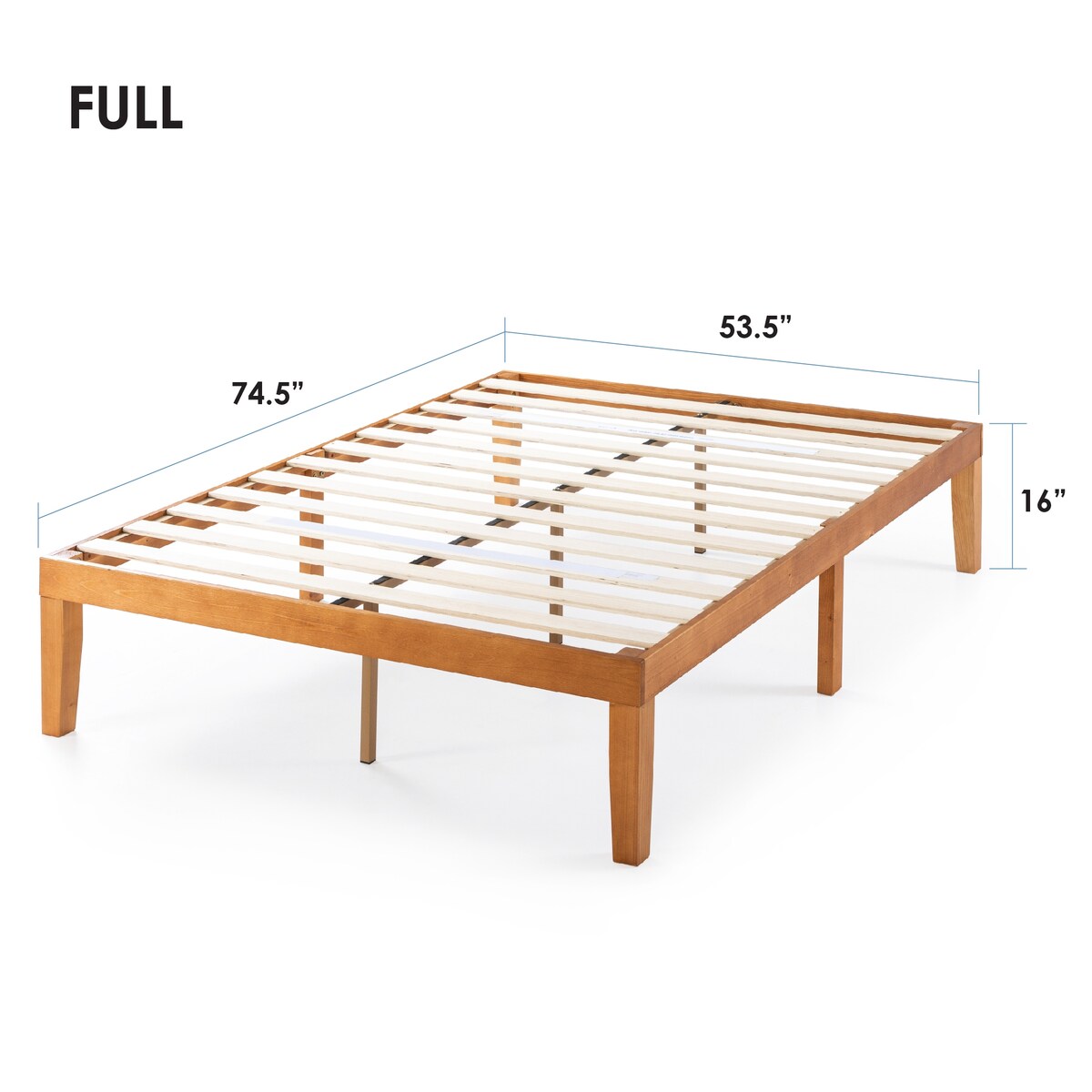 16 Zoll klassischer Massivholz-Plattformbettrahmen in mehreren Ausführungen