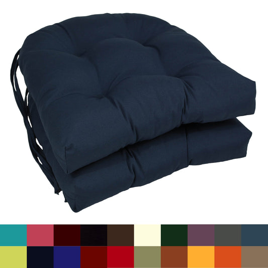 16 Zoll große U-förmige Stuhlkissen aus Twill für den Innenbereich (2er-, 4er- oder 6er-Set) – 16 x 16