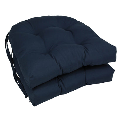 16 Zoll große U-förmige Stuhlkissen aus Twill für den Innenbereich (2er-, 4er- oder 6er-Set) – 16 x 16