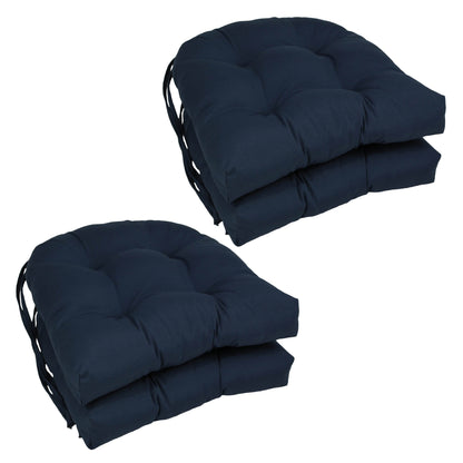 16 Zoll große U-förmige Stuhlkissen aus Twill für den Innenbereich (2er-, 4er- oder 6er-Set) – 16 x 16