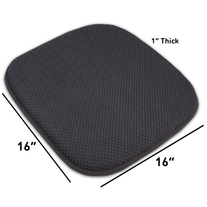 16 Zoll große, quadratische, rutschfeste Sitzkissen aus Memory-Schaum (2 oder 4) – 16 x 16