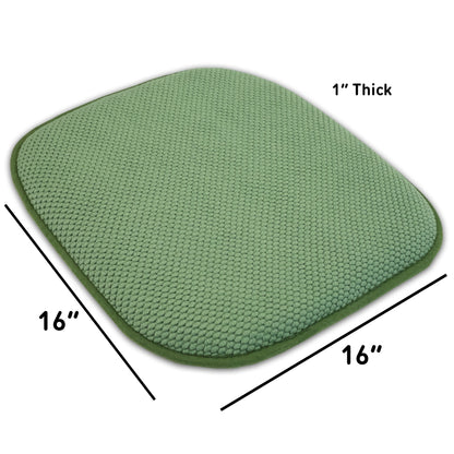 16 Zoll große, quadratische, rutschfeste Sitzkissen aus Memory-Schaum (2 oder 4) – 16 x 16