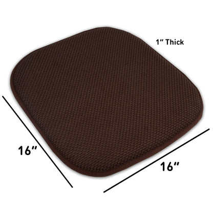 16 Zoll große, quadratische, rutschfeste Sitzkissen aus Memory-Schaum (2 oder 4) – 16 x 16