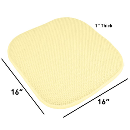 16 Zoll große, quadratische, rutschfeste Sitzkissen aus Memory-Schaum (2 oder 4) – 16 x 16