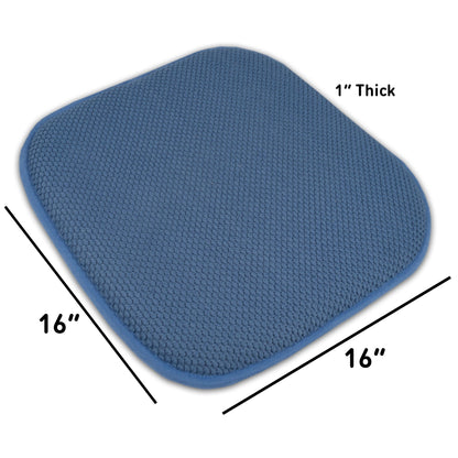 16 Zoll große, quadratische, rutschfeste Sitzkissen aus Memory-Schaum (2 oder 4) – 16 x 16