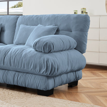 173.2 Chenille with Bolster Armrests, High-Resilience Sponge Cushions