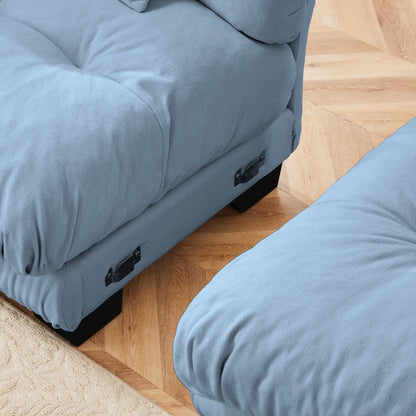 173.2 Chenille with Bolster Armrests, High-Resilience Sponge Cushions