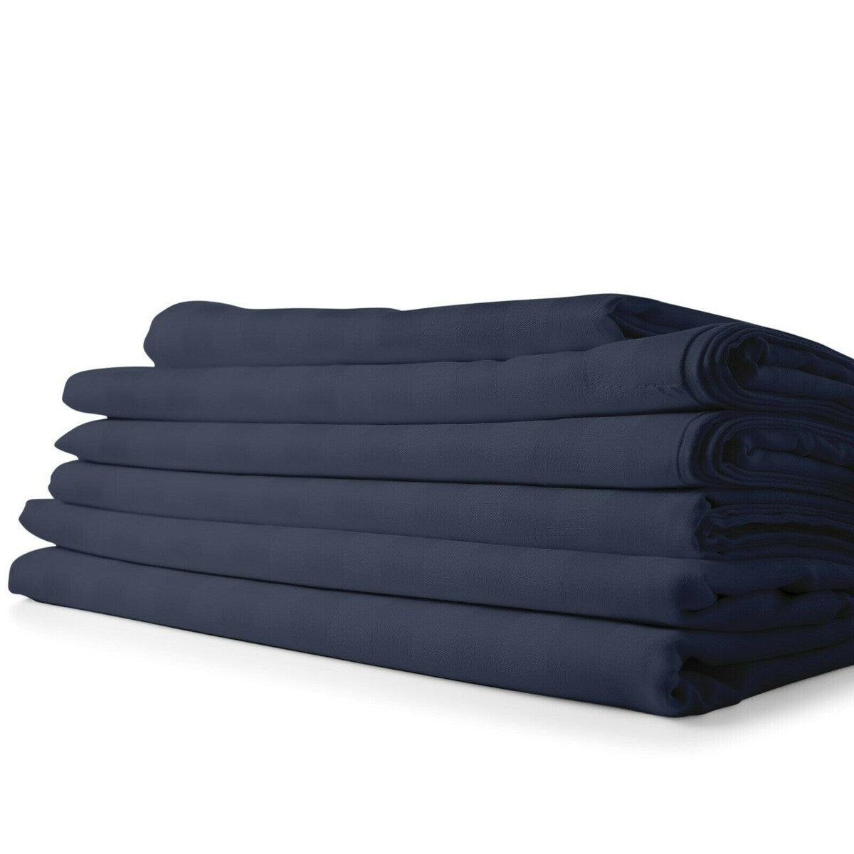 1800 Count Bamboo Feel Dobby Stripe Bettlaken-Set, tiefe Taschen, 4-teiliges Set