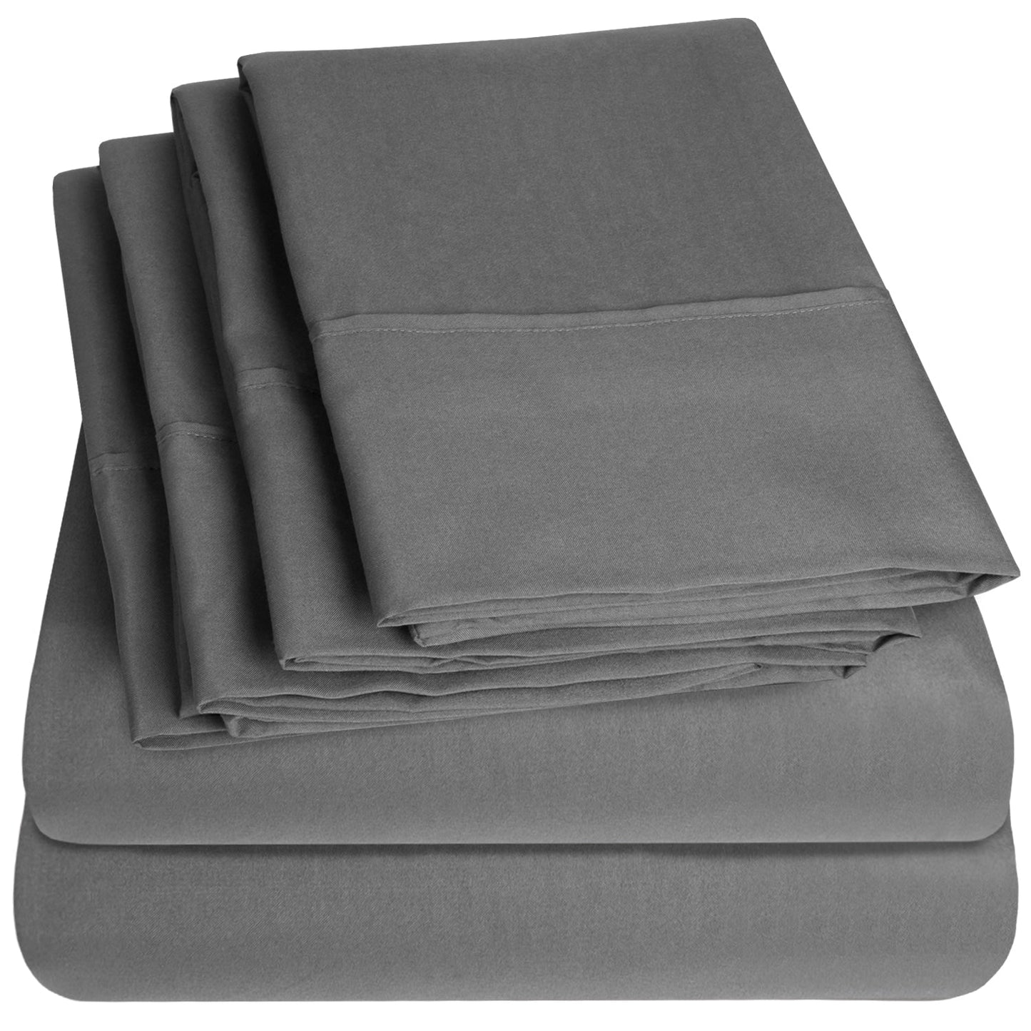1500 Series Extra Deep 24 Pocket 6-teiliges Bettlaken-Set