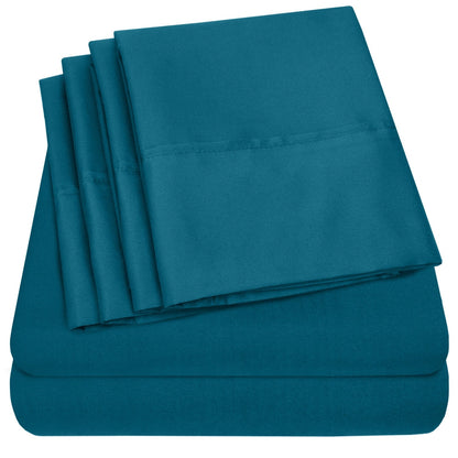 1500 Series Extra Deep 24 Pocket 6-teiliges Bettlaken-Set