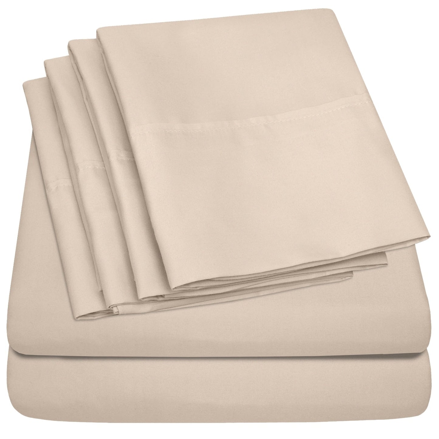 1500 Series Extra Deep 24 Pocket 6-teiliges Bettlaken-Set
