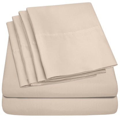 1500 Series Extra Deep 24 Pocket 6-teiliges Bettlaken-Set