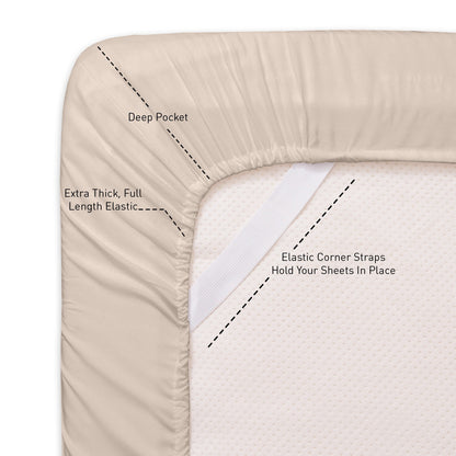 1500 Series Extra Deep 24 Pocket 6-teiliges Bettlaken-Set