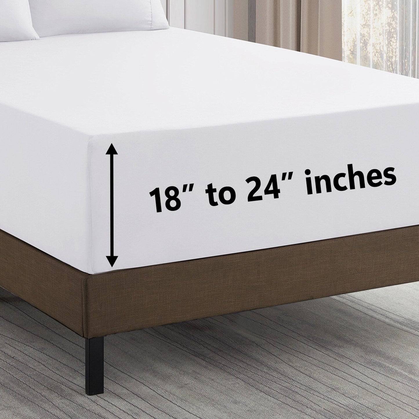 1500 Series Extra Deep 24 Pocket 6-teiliges Bettlaken-Set