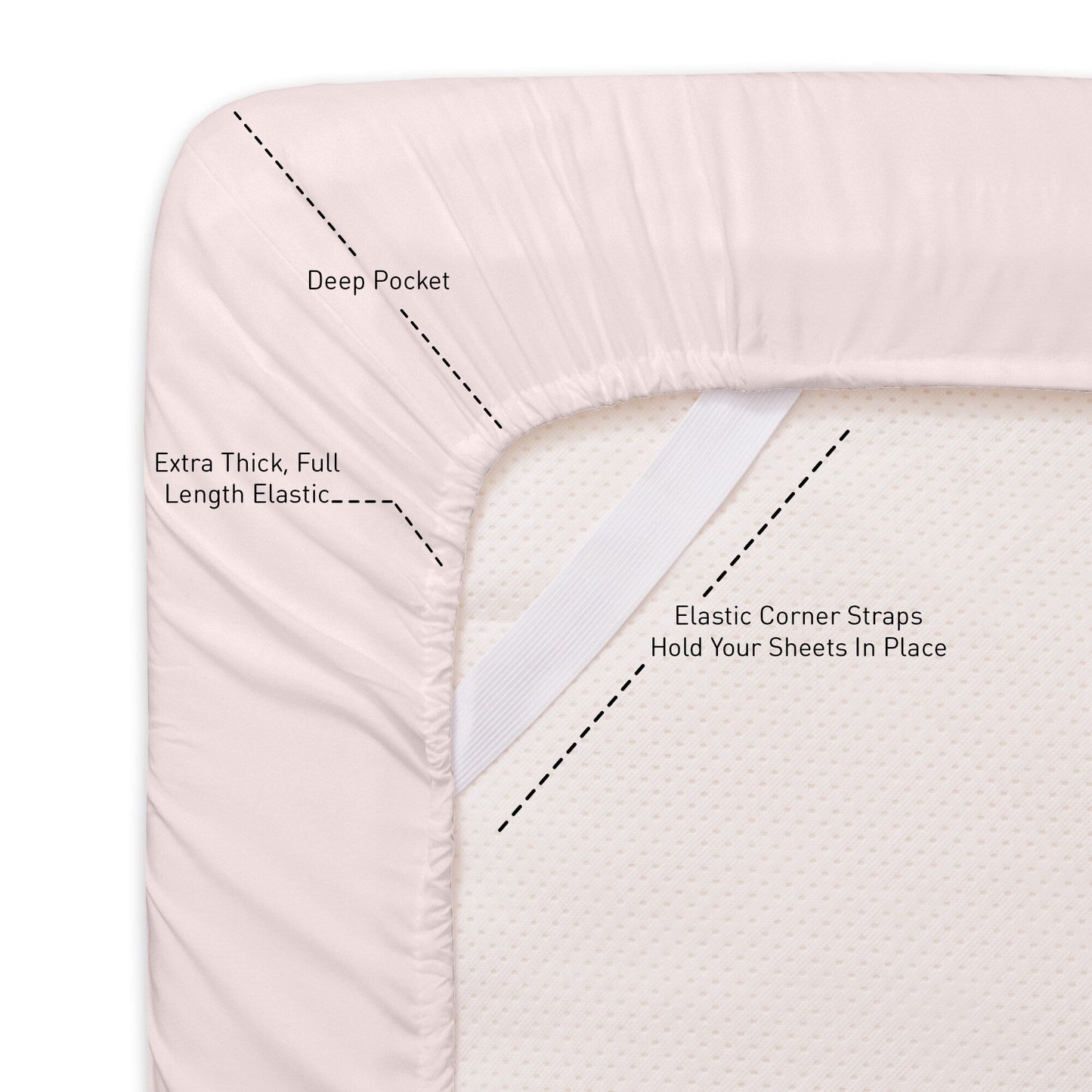 1500 Series Extra Deep 24 Pocket 6-teiliges Bettlaken-Set