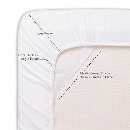 1500 Series Extra Deep 24 Pocket 6-teiliges Bettlaken-Set