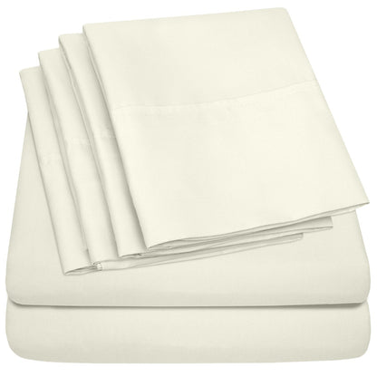 1500 Series Extra Deep 24 Pocket 6-teiliges Bettlaken-Set