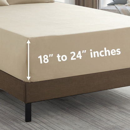 1500 Series Extra Deep 24 Pocket 6-teiliges Bettlaken-Set