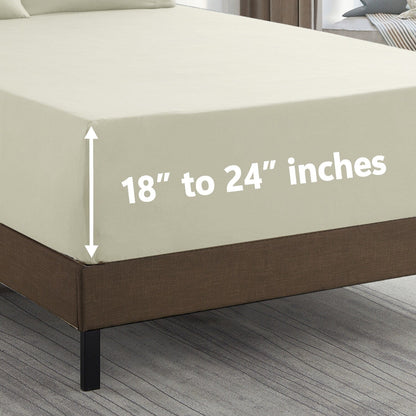 1500 Series Extra Deep 24 Pocket 6-teiliges Bettlaken-Set