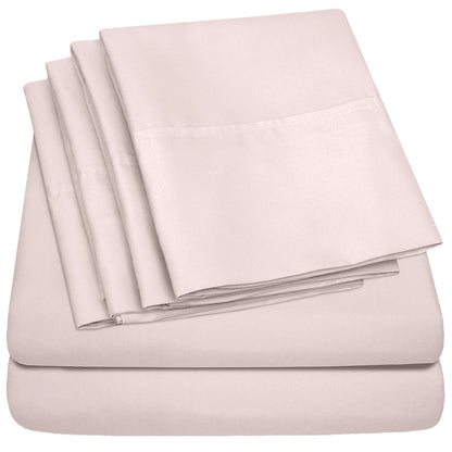 1500 Series Extra Deep 24 Pocket 6-teiliges Bettlaken-Set