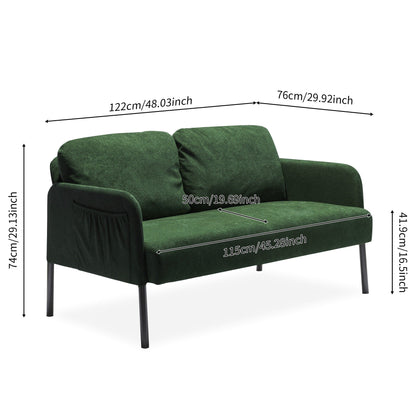 2 Seater Polyester Fabric Sofa, Modern Loveseat Sofa, Comfy Small Couches for Small Space Living Room, Bedroom, Office