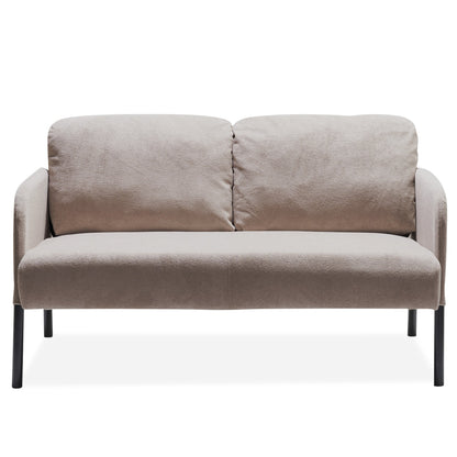 2 Seater Polyester Fabric Sofa, Modern Loveseat Sofa, Comfy Small Couches for Small Space Living Room, Bedroom, Office