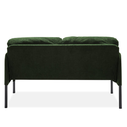 2 Seater Polyester Fabric Sofa, Modern Loveseat Sofa, Comfy Small Couches for Small Space Living Room, Bedroom, Office